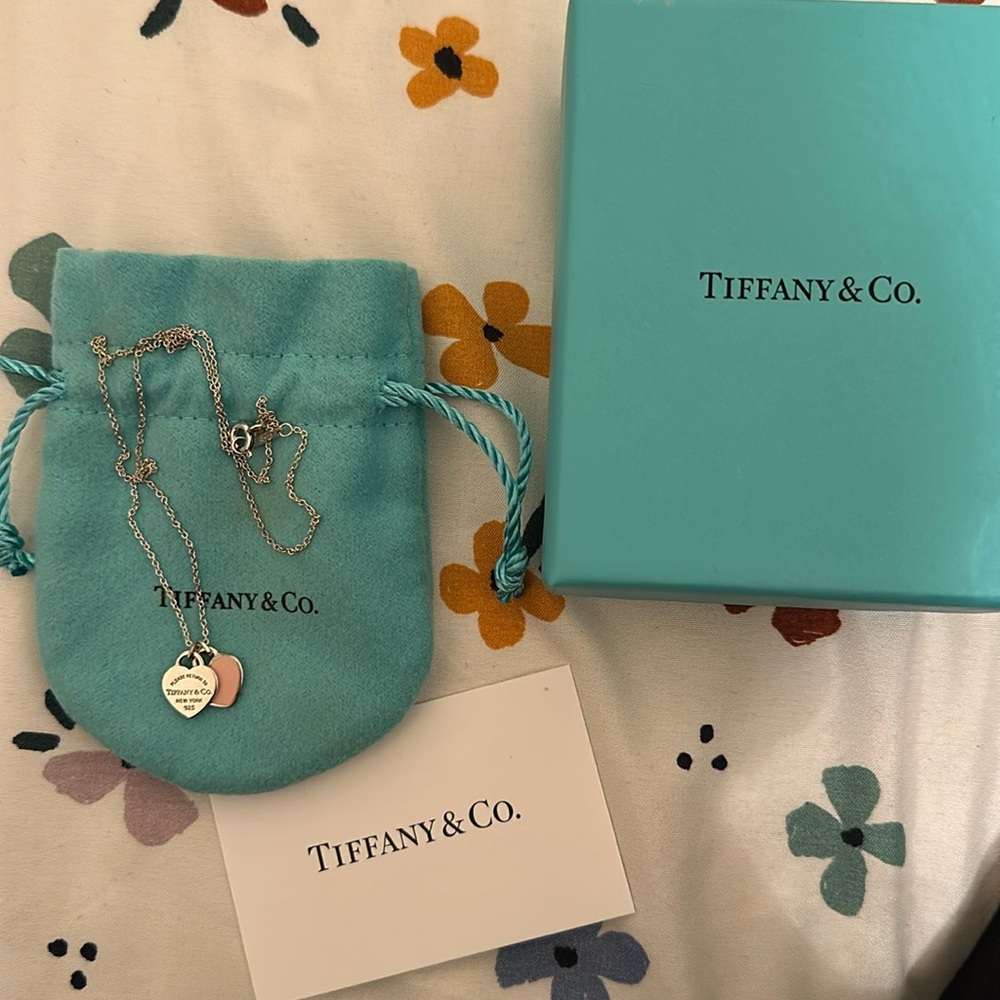 Return to Tiffany double heart tag necklace